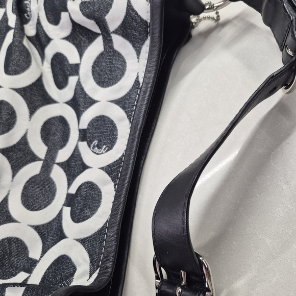Coach  Peyton Op Art Black and White Women's Bag - Picture 10 of 16